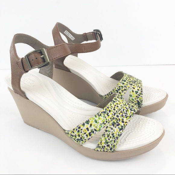 Crocs leigh ii ankle strap wedge size 8 Clearance